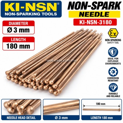 KI NSN-3180 NON-SPARK NEEDLE Ø3mmx180 mm [1 pack 20pcs]